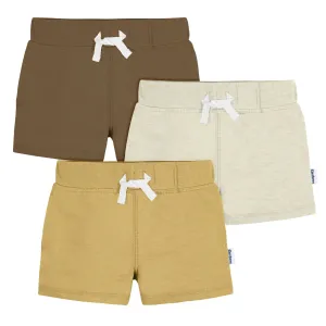 3-Pack Baby & Toddler Boys Neutrals Knit Shorts