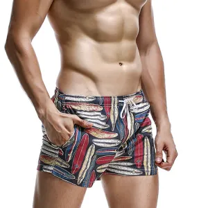 Breathable Elastic Pattern Printed Beach Shorts