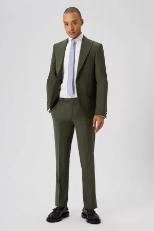 Buscot Slim Fit Green Wool Suit