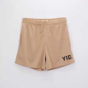 CORE MESH SHORTS CREAM/BLACK