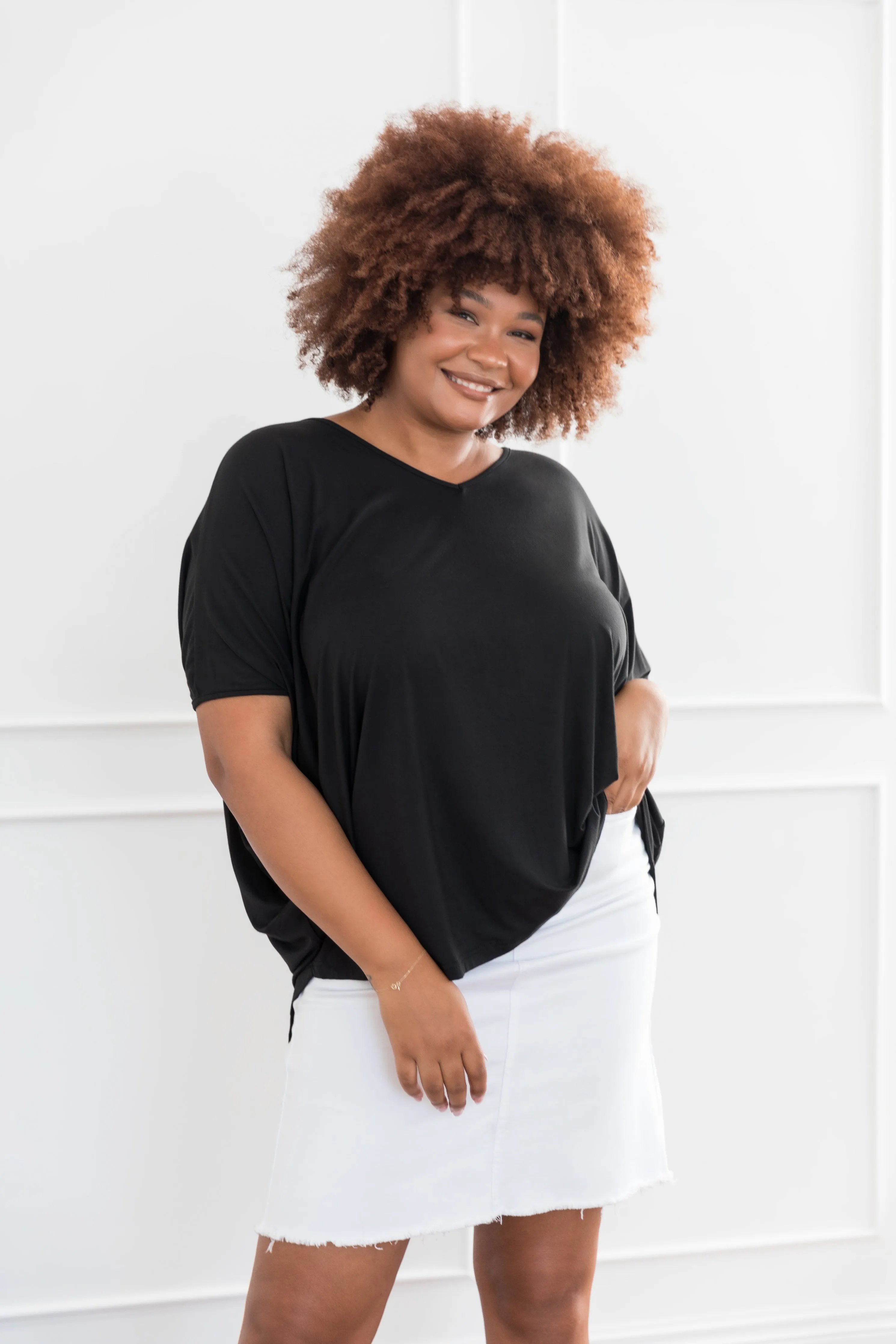 Hi Low Miracle Top | Black