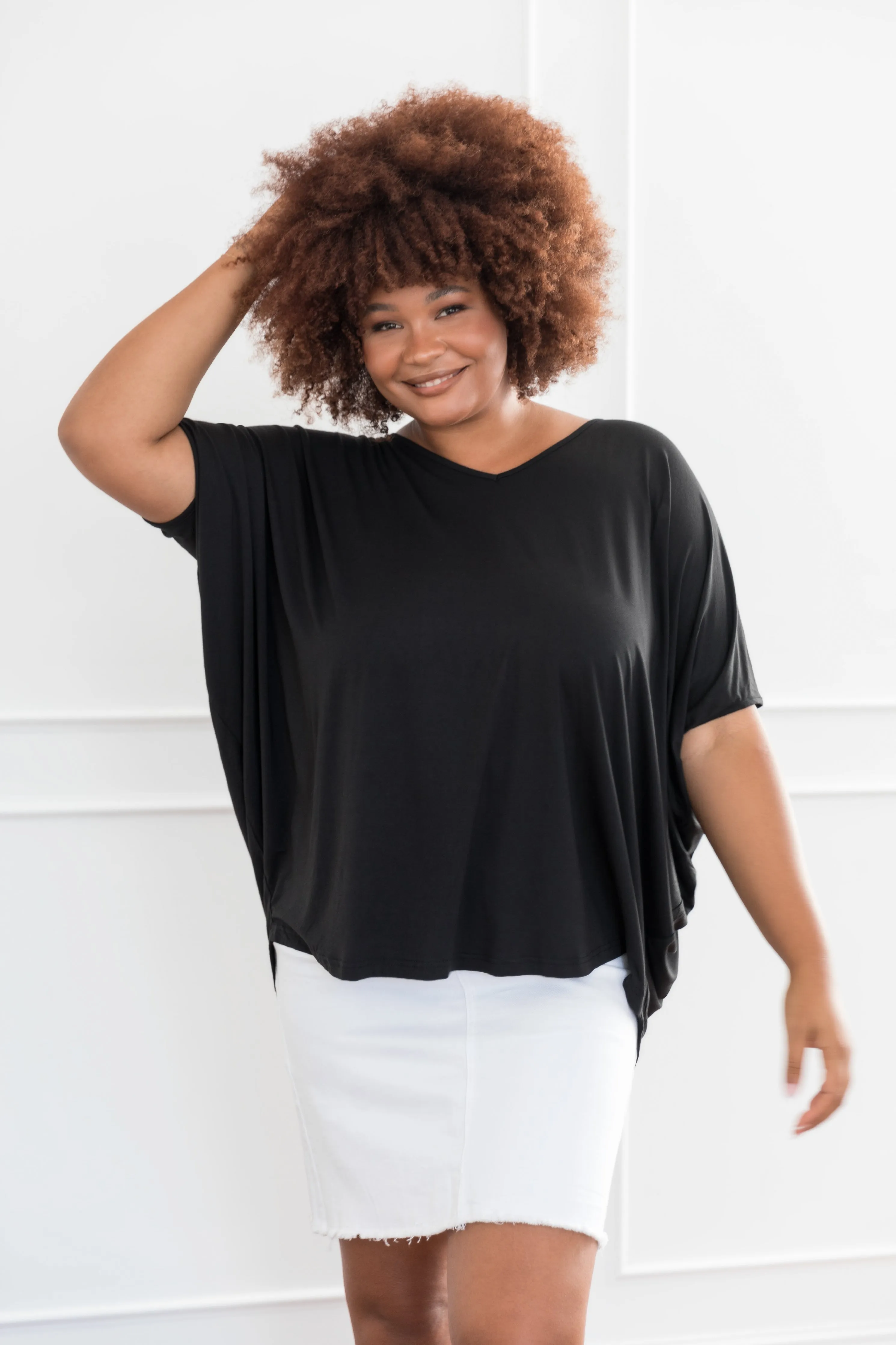 Hi Low Miracle Top | Black