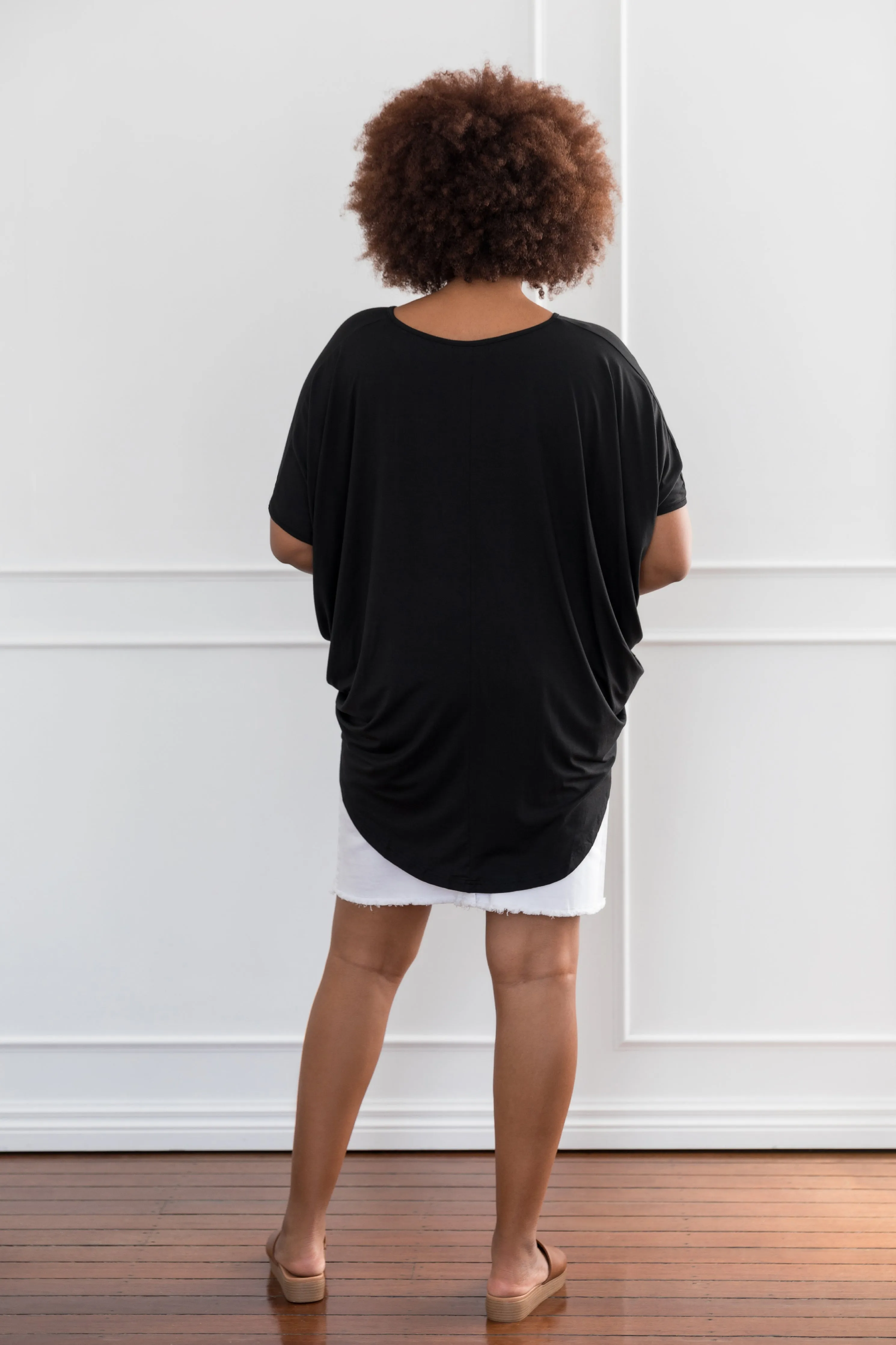 Hi Low Miracle Top | Black