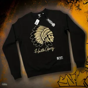 *HUSTLE GANG* (BLACK) ~SIMPLE CHIEF~ CREWNECK SWEATSHIRTS
