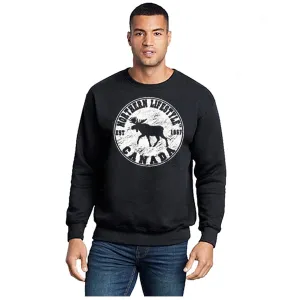 Men and Women's Fleece Crewneck Sweatshirt With Moose Lifestyle designs