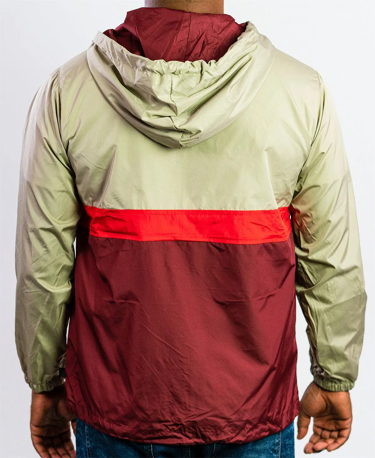 Men's lightweight windbreaker with hood BEAUTIFUL GIANT, red