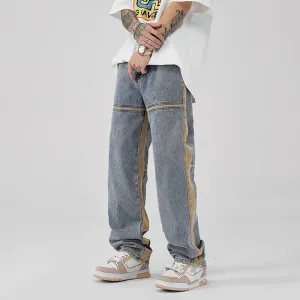 Men's Relaxed Fit Splice Trim Jeans