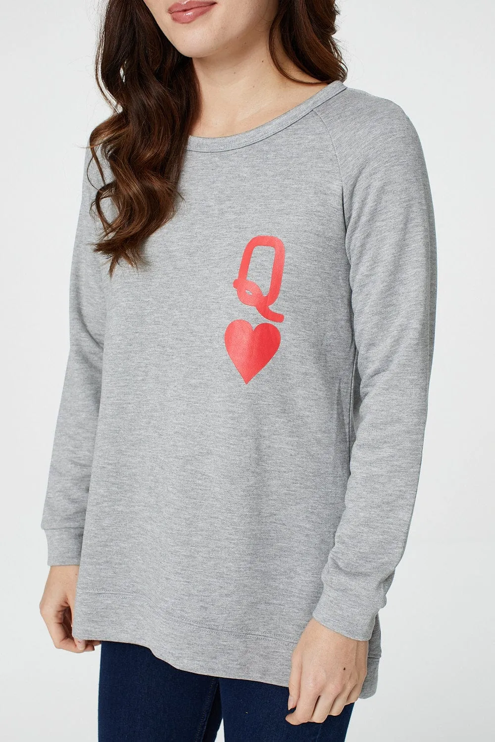 Queen of Hearts Relaxed Jumper