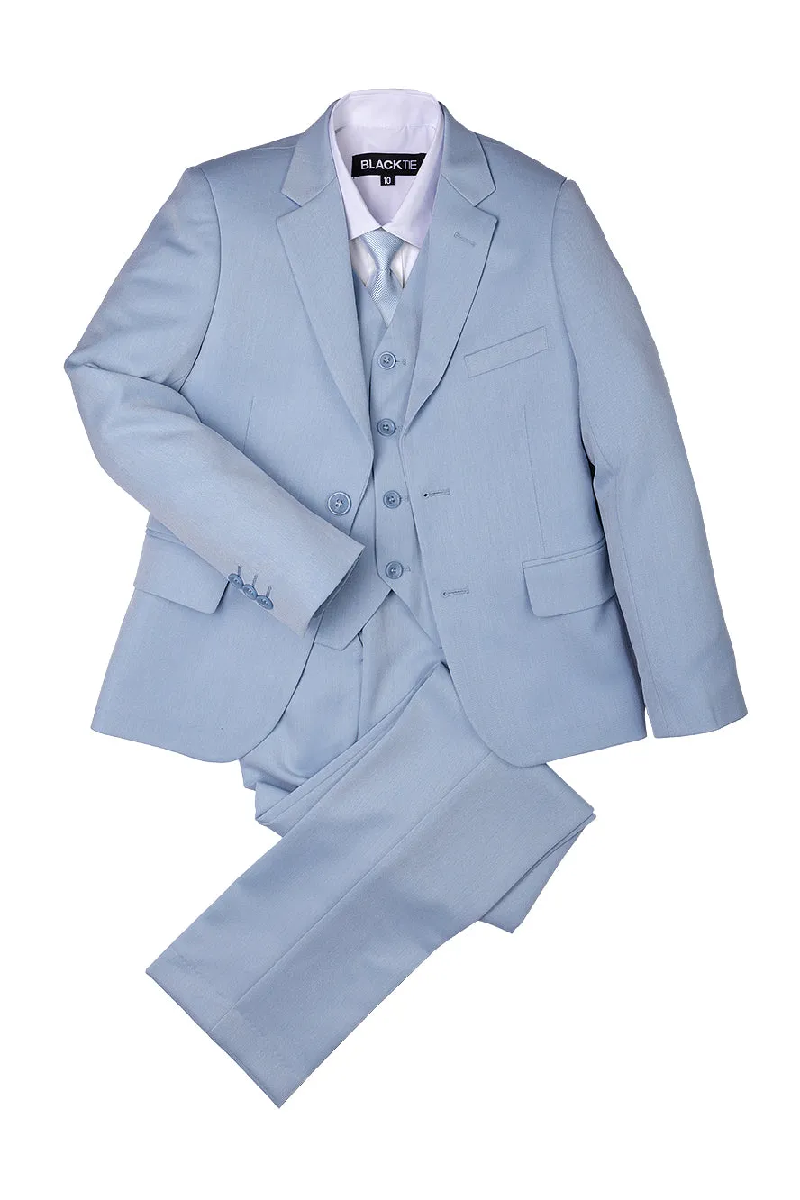 "Liam" Kids Powder Blue Suit (5-Piece Set)