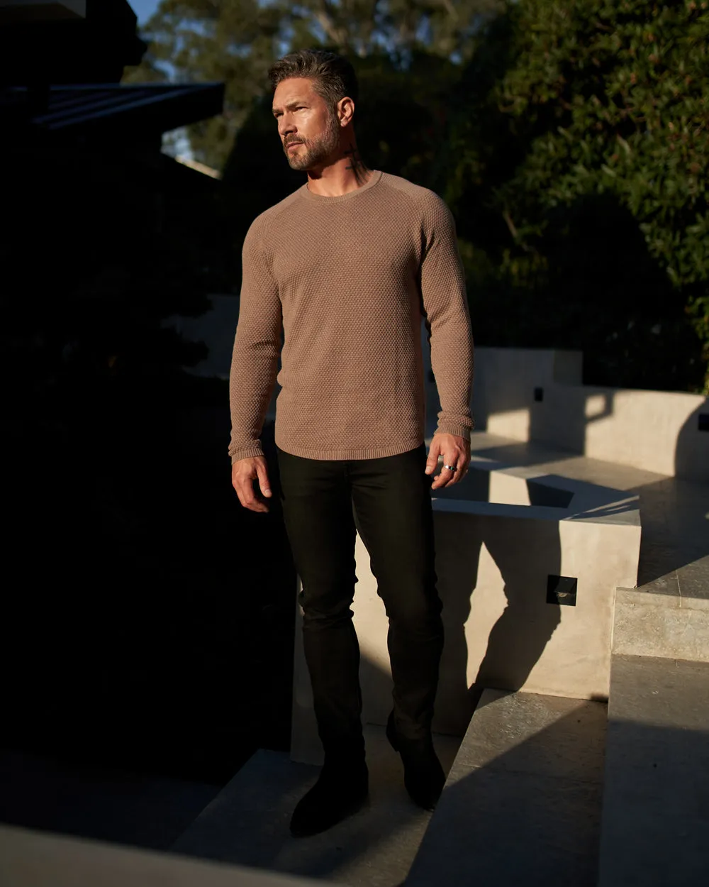 Ripley Crew Neck Cotton & Cashmere Sweater SLIM